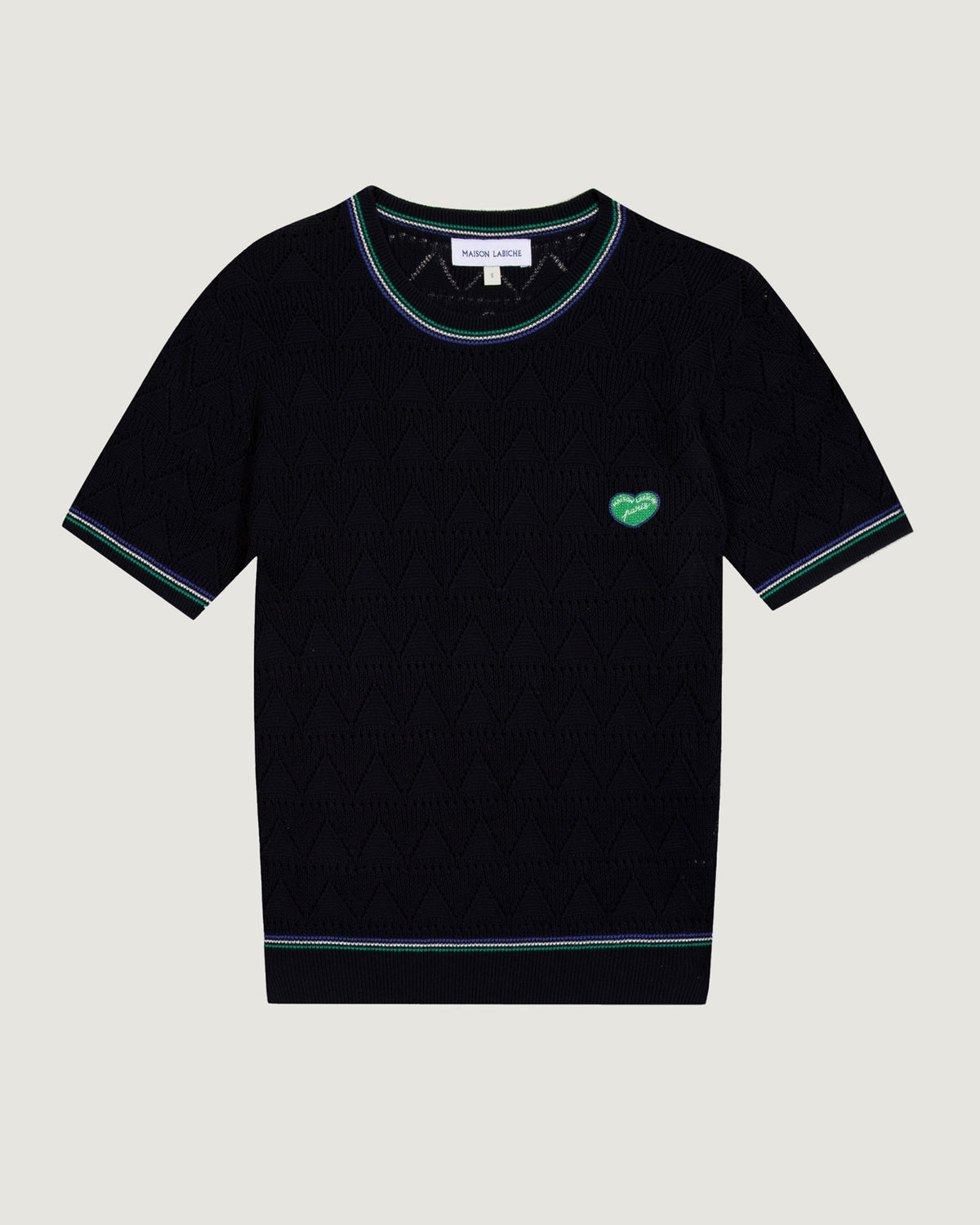 Gravilliers Knitted “Heart Patch” T-Shirt