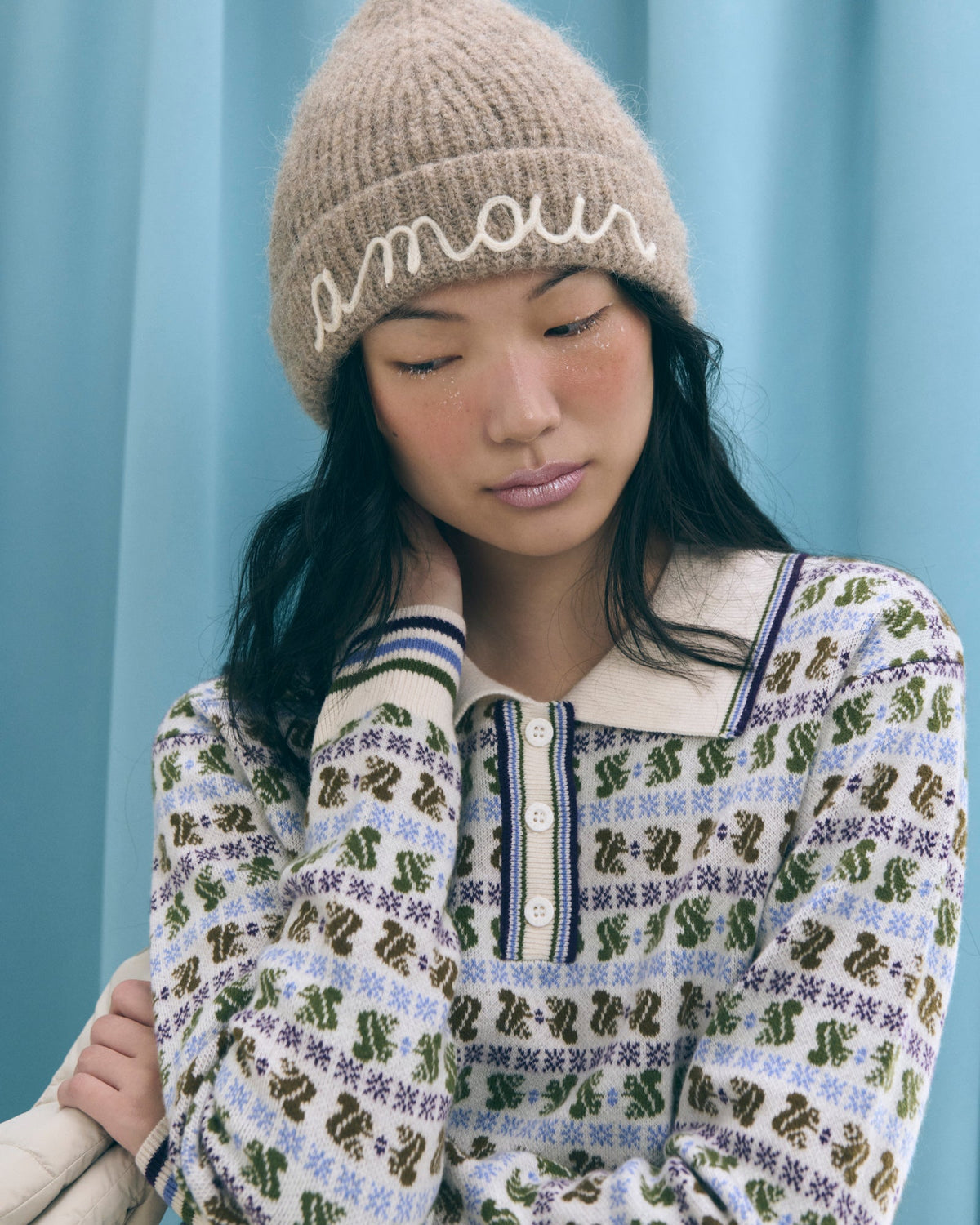 Jersey "Squirrel Jacquard" Laveran Wool