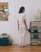 “Linen And Cotton” Shells Oudin Trousers - Women