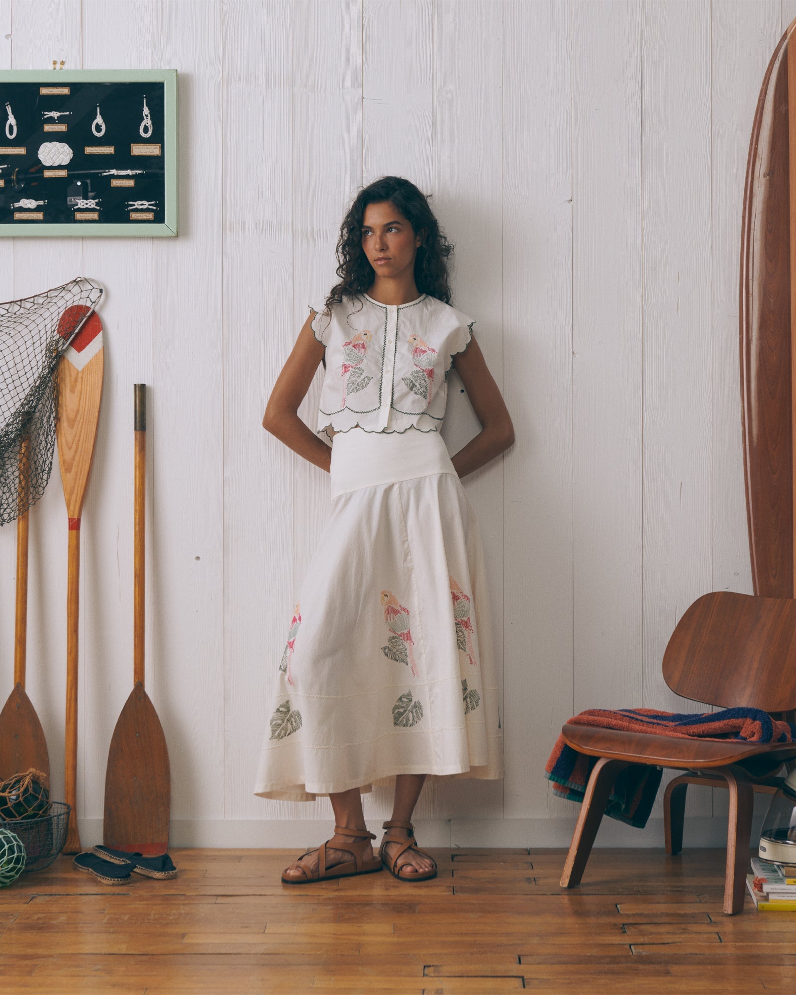 Parrots "Linen And Cotton" Portalis Skirt