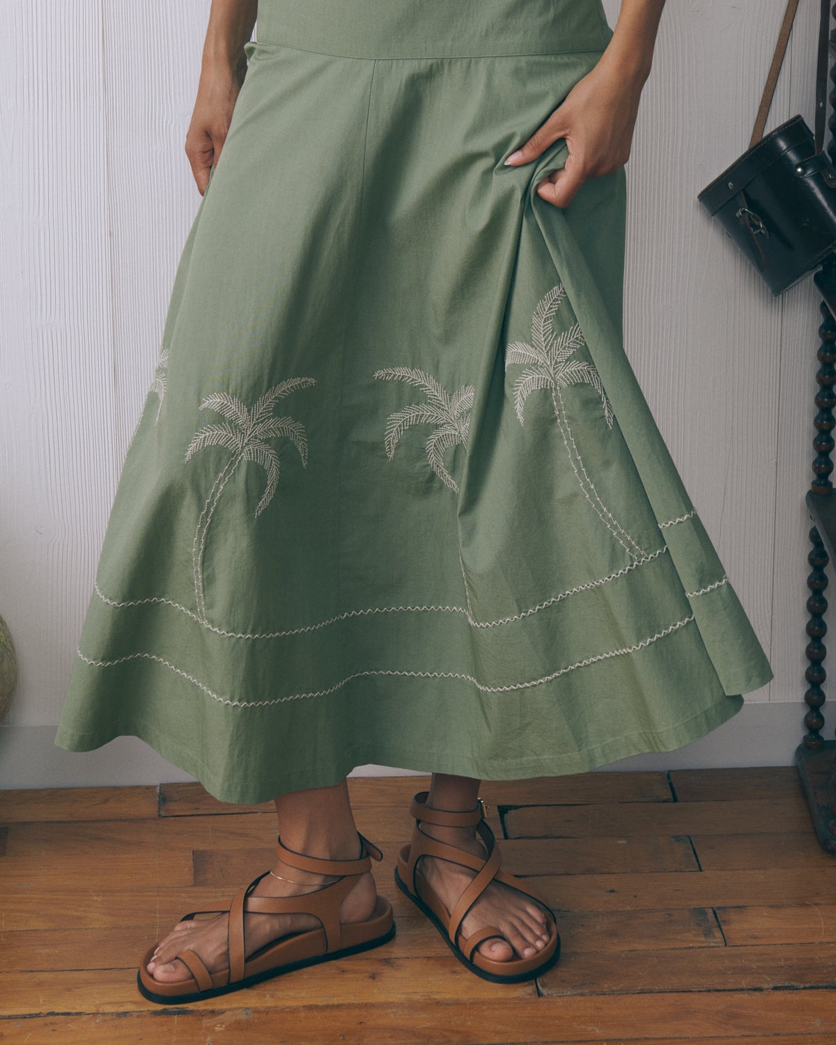 Palm Tree "Linnen And Cotton" Portalis Skirt