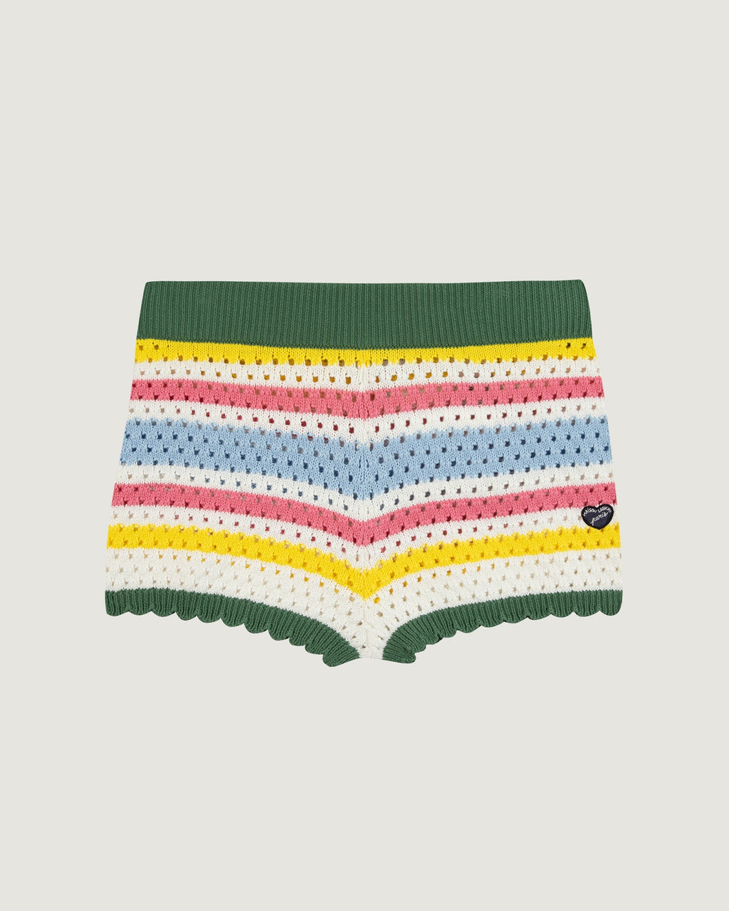Recipon "Crochet" Heart Patch Shorts