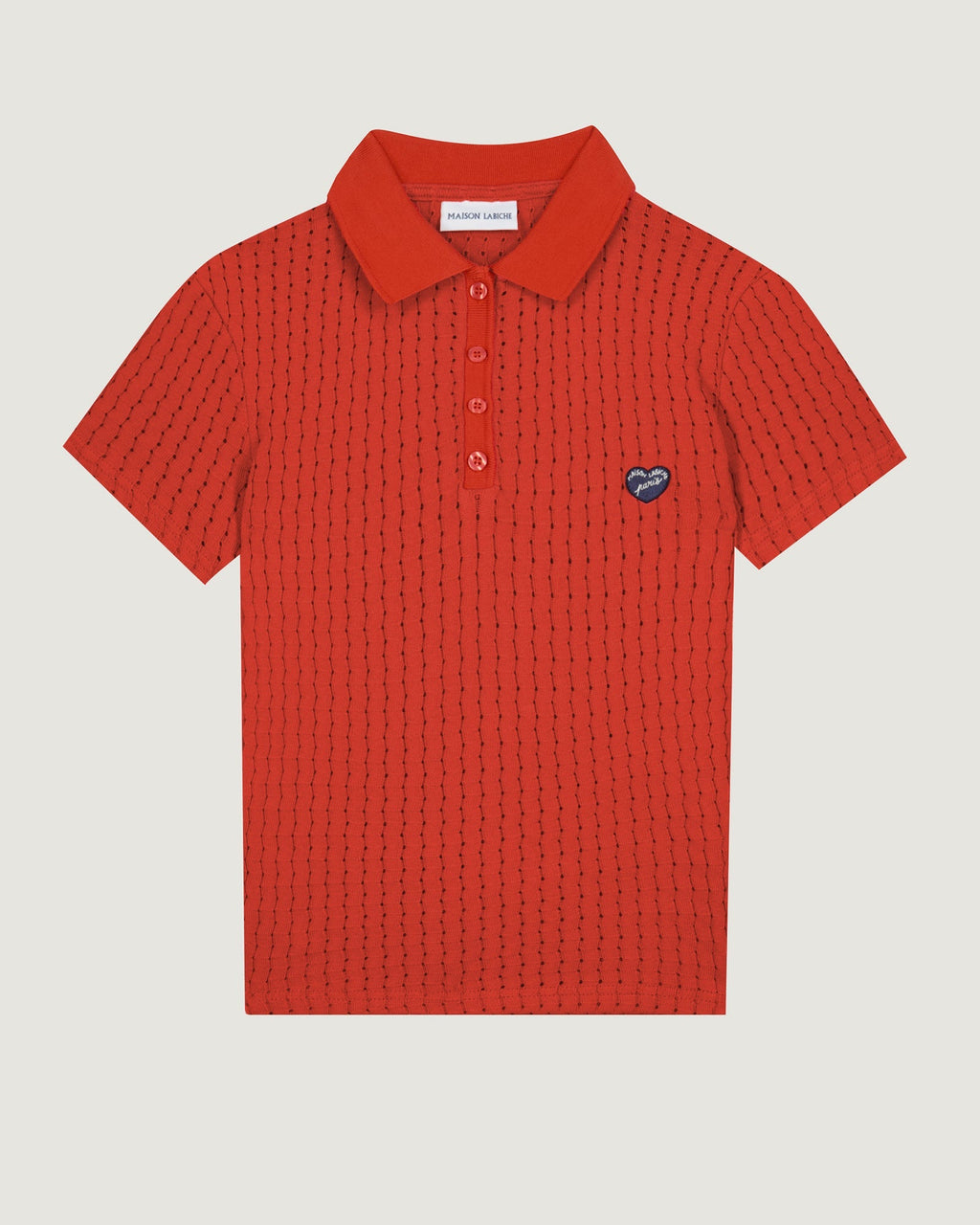 "Ruche Heart Patch" Polo