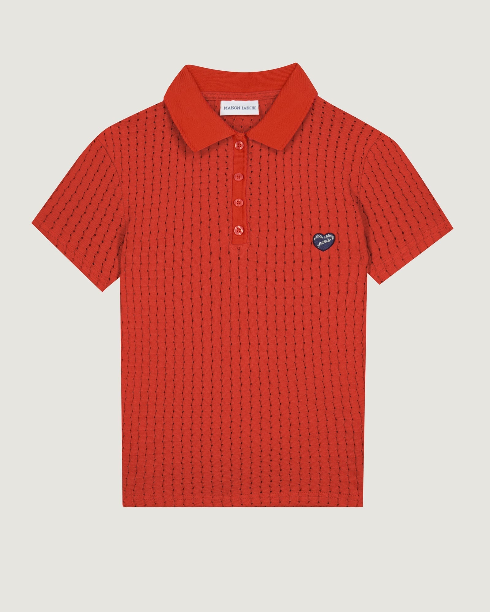 "Ruche Heart Patch" Polo