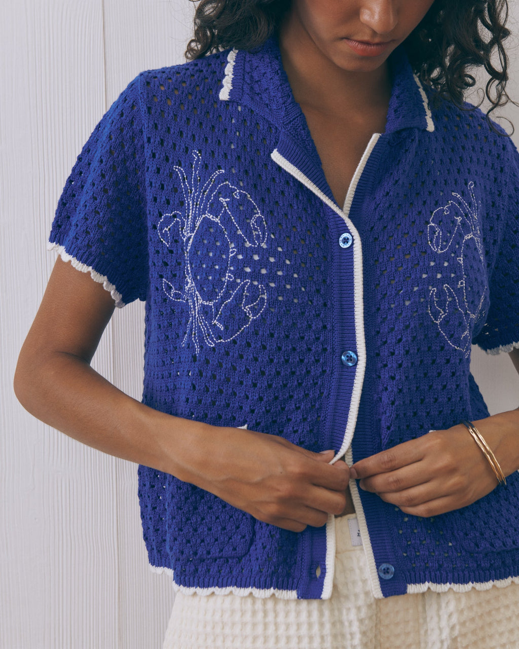 Camisa Lobster Souchier "Crochet" - Mujer