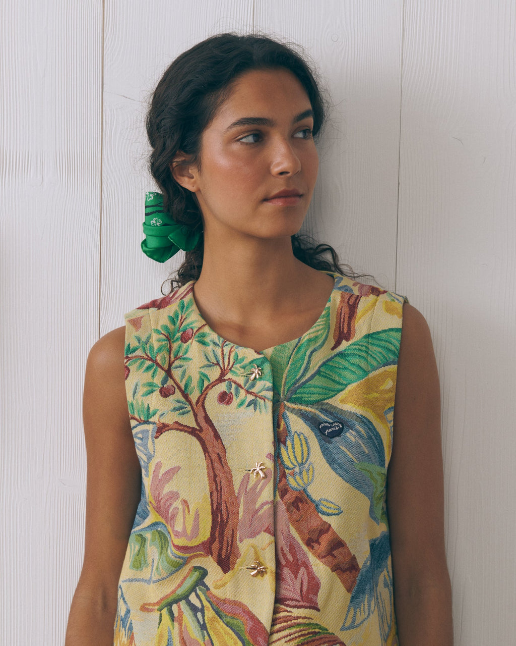 Palm Tree "Jacquard" Valhubert Sleeveless Jacket