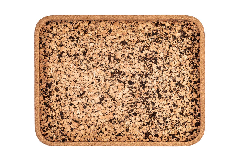 Plateau Querco Liège Rectangulaire - 42x32,5cm - Charbon