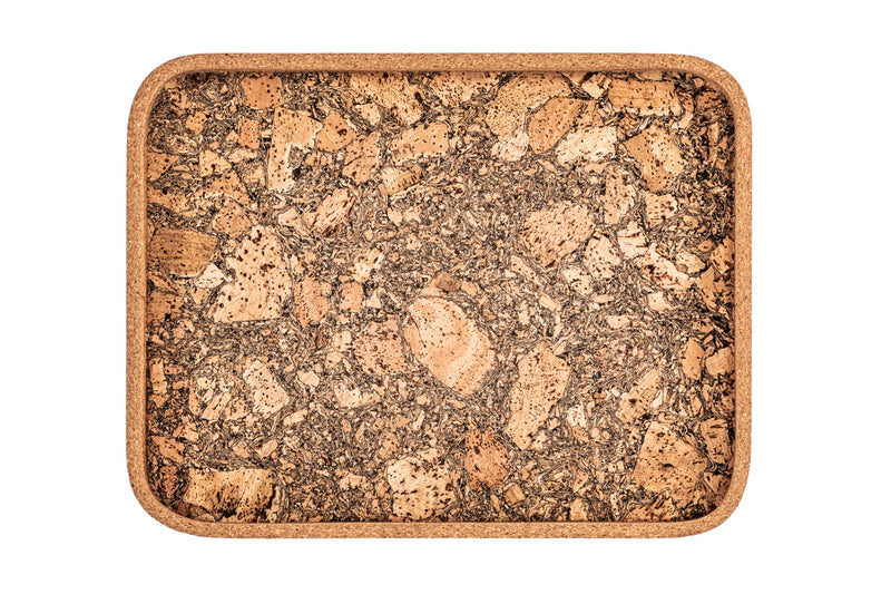 Plateau Querco Liège Rectangulaire - 42x32,5cm - Terre