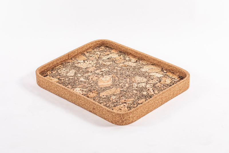 Plateau Querco Liège Rectangulaire - 42x32,5cm - Terre