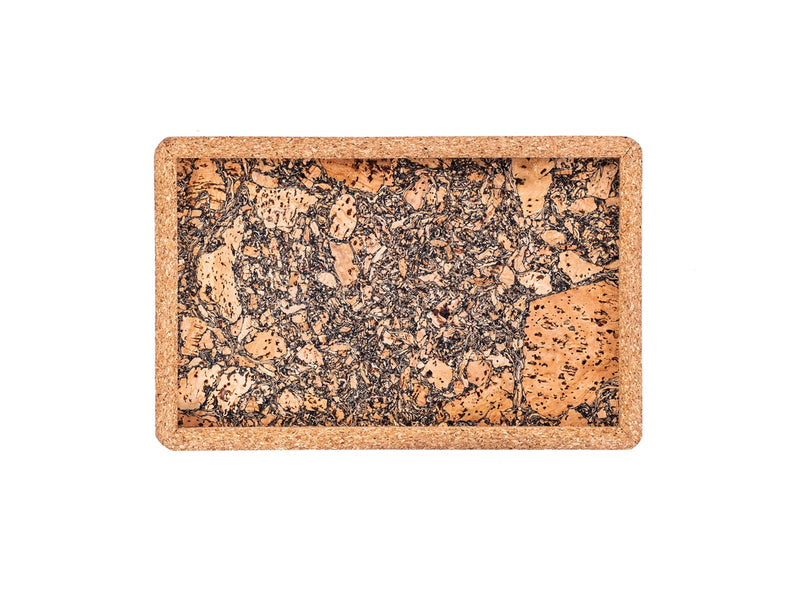 Plateau Querco Liège Rectangulaire - 22,5x14,5x1,5cm - Terre