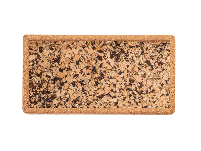 Plateau Querco Liège Rectangulaire - 28x14,5x1,5cm - Charbon