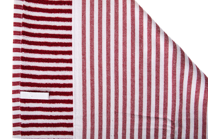 Torchons Culinary Duo Stripe 50x76 - Set De 3 - Rouge