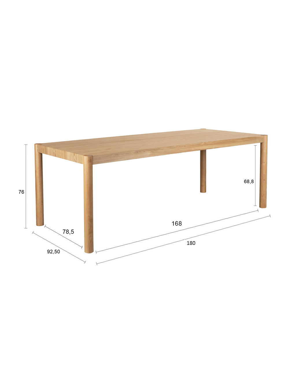 Sticks - Dining Table - Ash Veneer - Natural/Beige