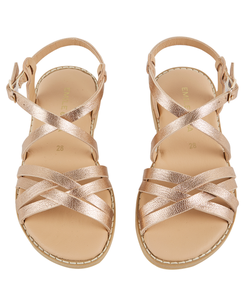 Braided Sandals - Yellow Gold - Girl