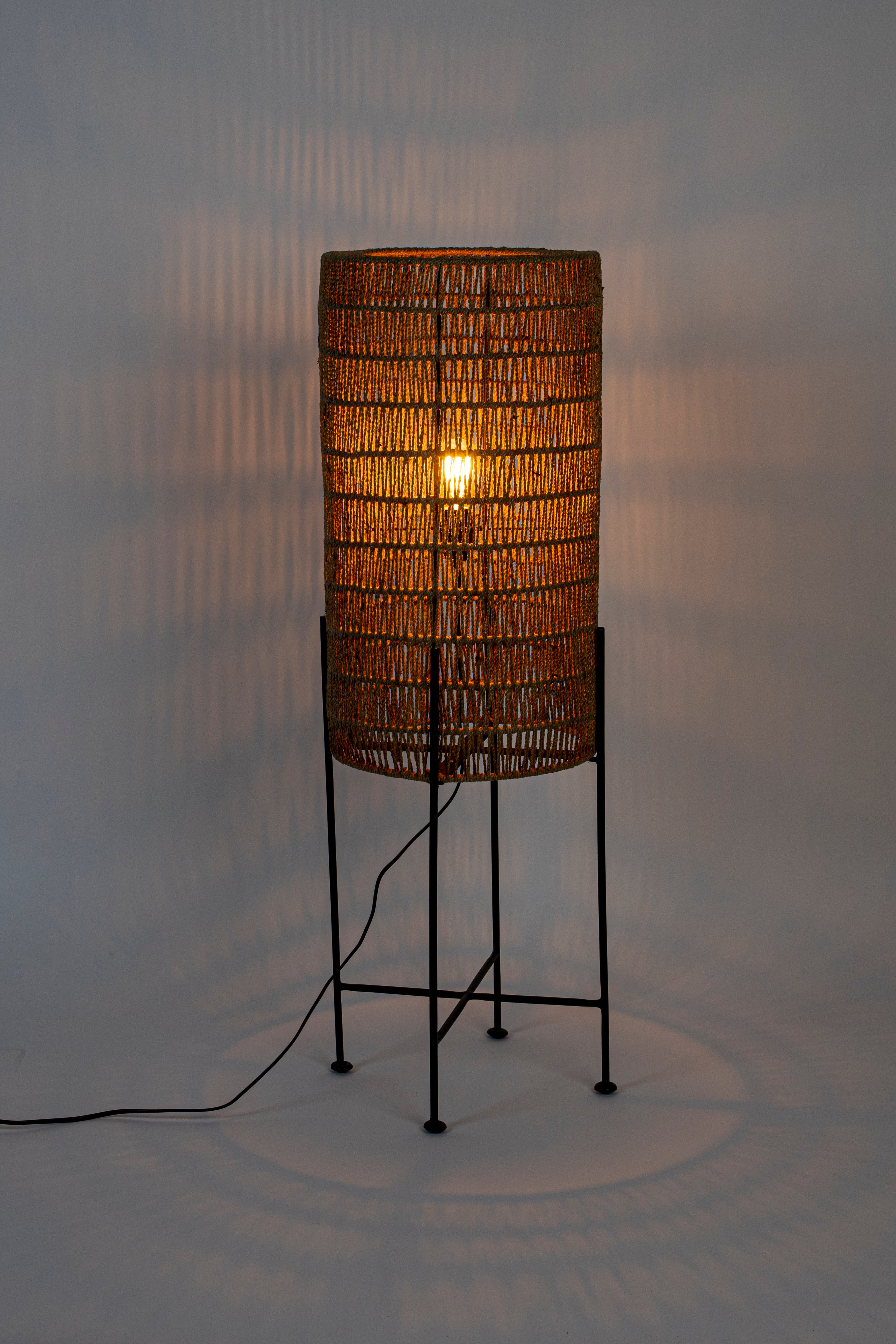 Kari - Floor lamp - Jute - Brown
