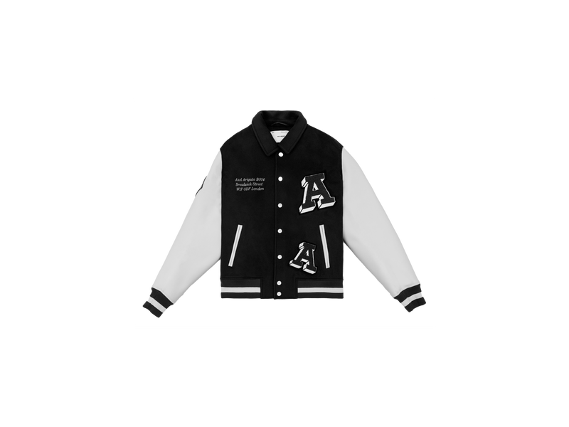 Illusion Varsity Jacket - Black - Men