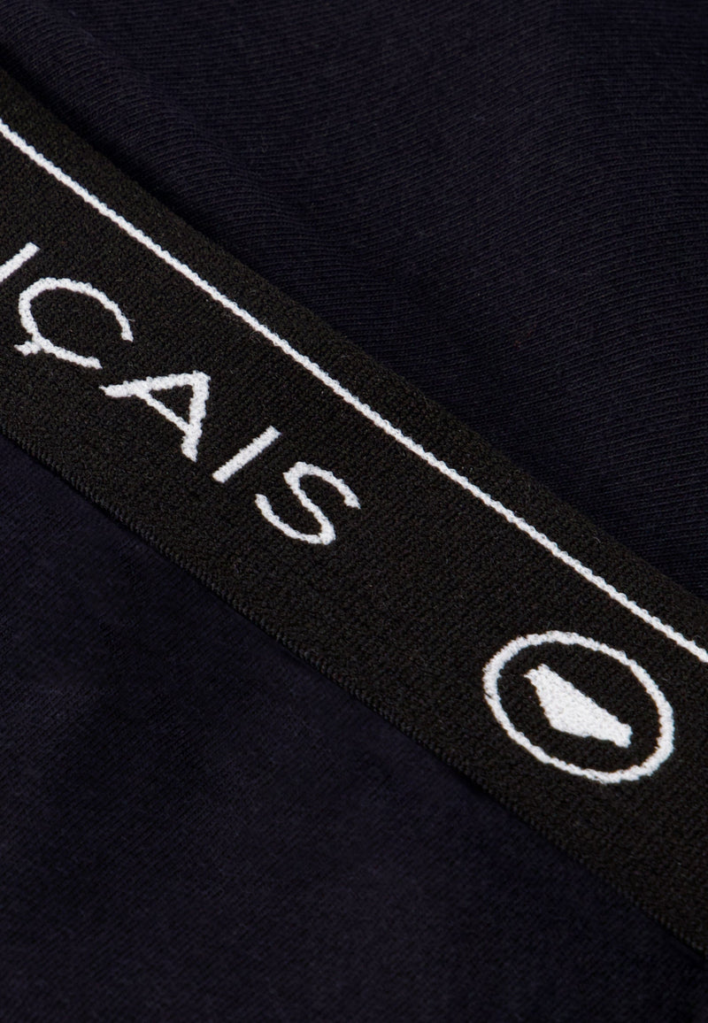 Lot De 3 Boxers Noir, Bleu Marine Et Gris En Coton - Boxers Noir Bleu Marine Gris Chiné