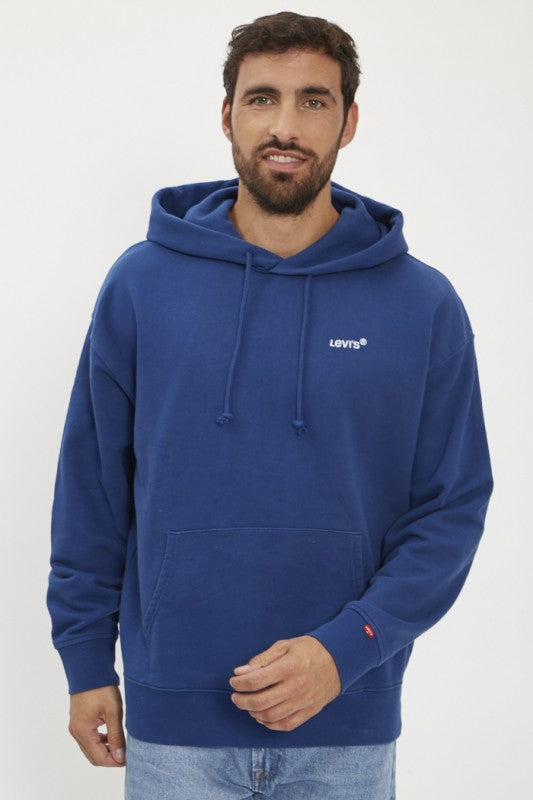 Sweat Bleu À Capuche