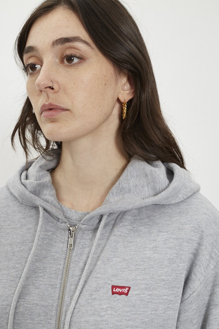 Levi'S Standard Zip Sweatshirt À Capuche Femme Starstruck Heather Grey Xxs