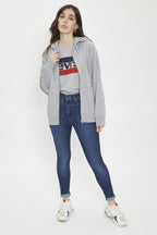 Levi'S Standard Zip Sweatshirt À Capuche Femme Starstruck Heather Grey Xxs