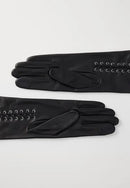 Gants Klara Cuir Doublés Soie - Noir Tactile - Femme