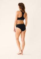 Slip A Vita Alta In Cotone - Nero