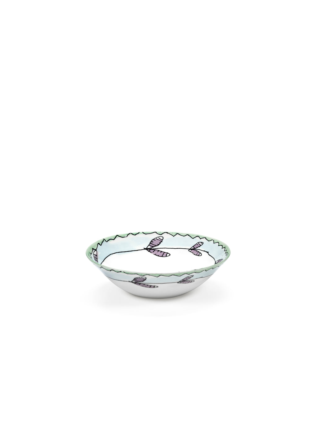 Midnight Flowers - Lot De 2 Bols Bas - M - Porcelaine Bone China - Blossom Milk