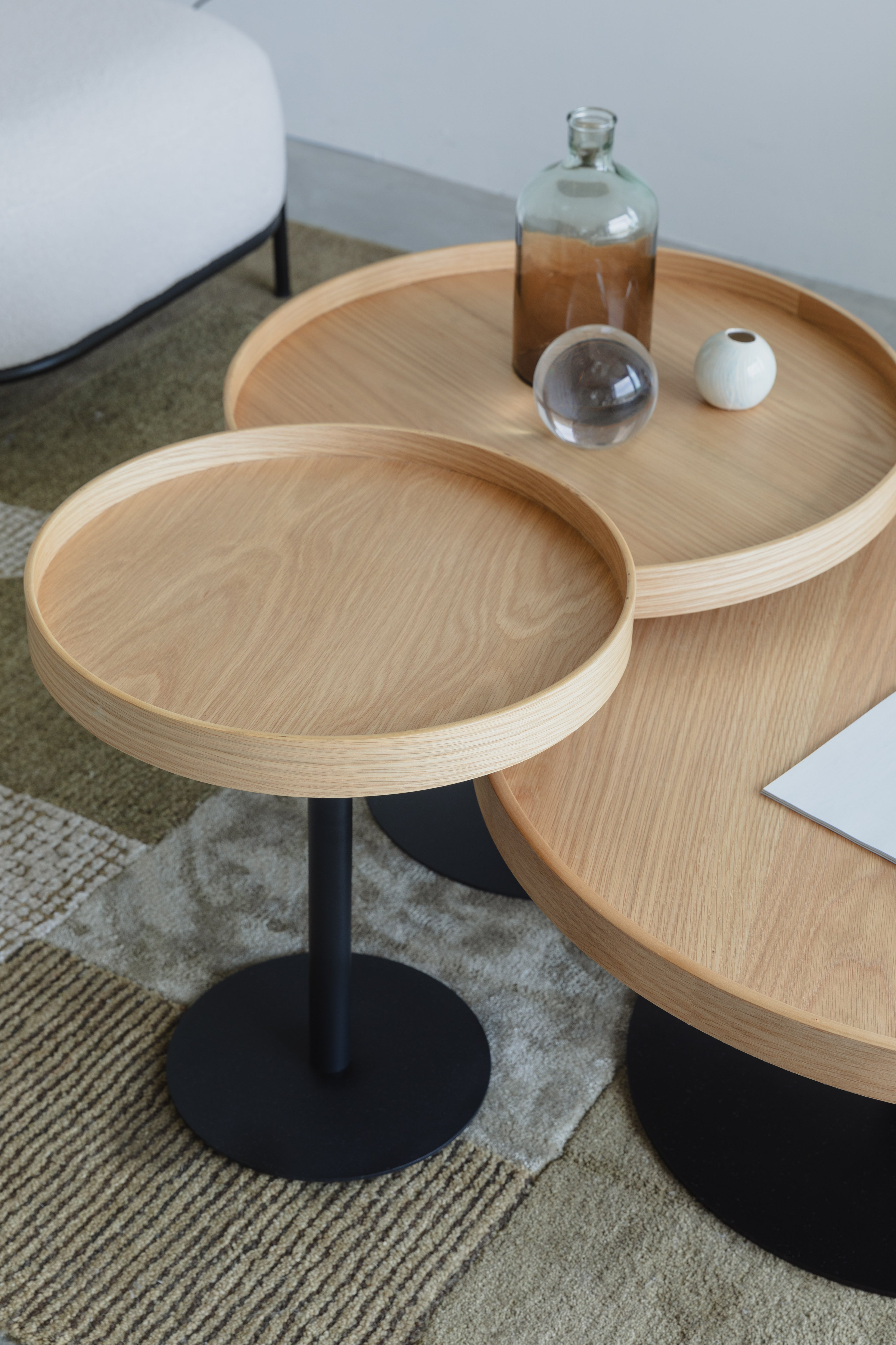 Yuri S - Side Table - Oak Veneer - Oak/Brown