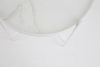 Cupid - Table D'Appoint - Verre - Marbre Blanc