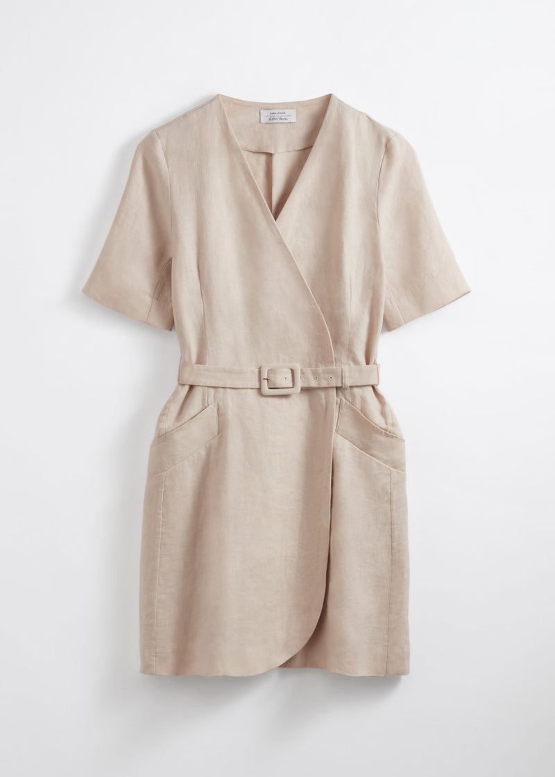 Dress Pa Polina Linen Dress - Beige - Women