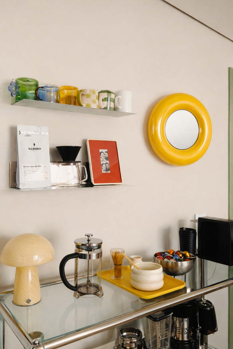 Muller Yellow Metal Mirror 50 Cm - Yellow