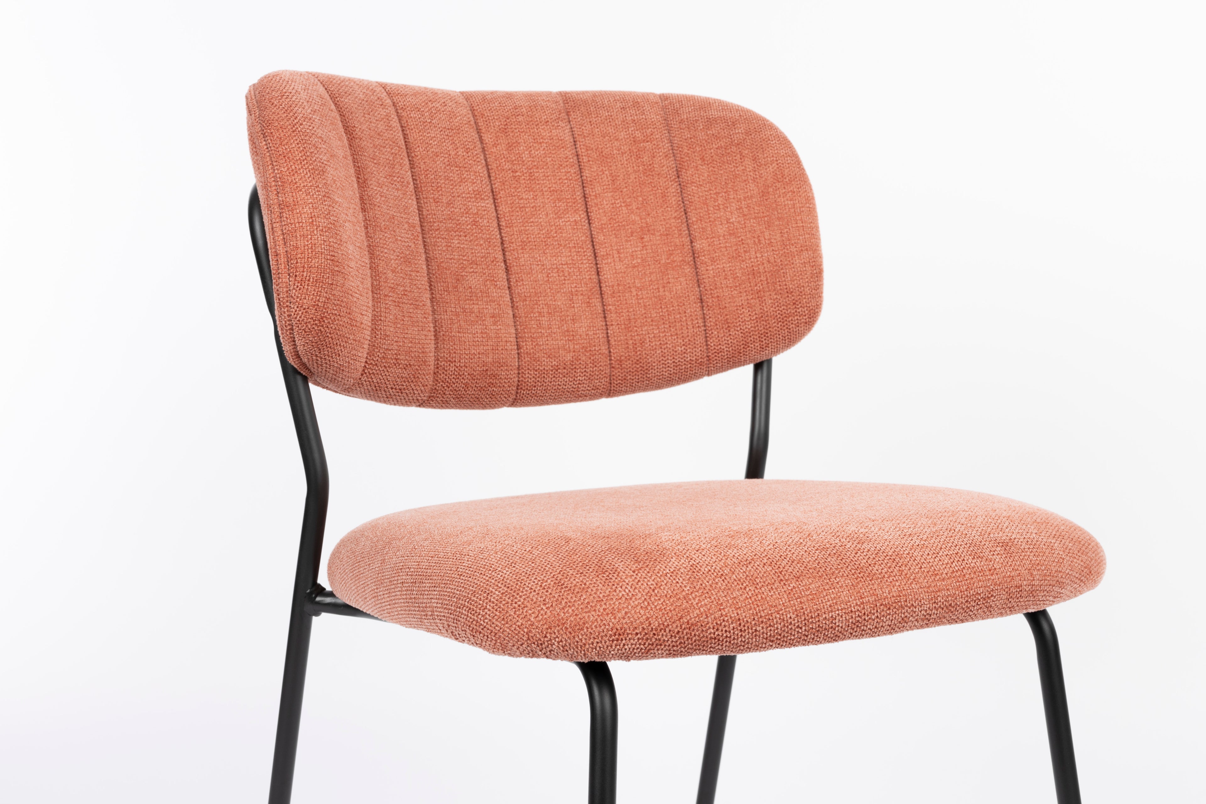 Jolien - Dining Chair - Upholstered - Black/Pink