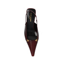 Escarpins - Saint Laurent 'Carine' Leather Slingback - Burgundy