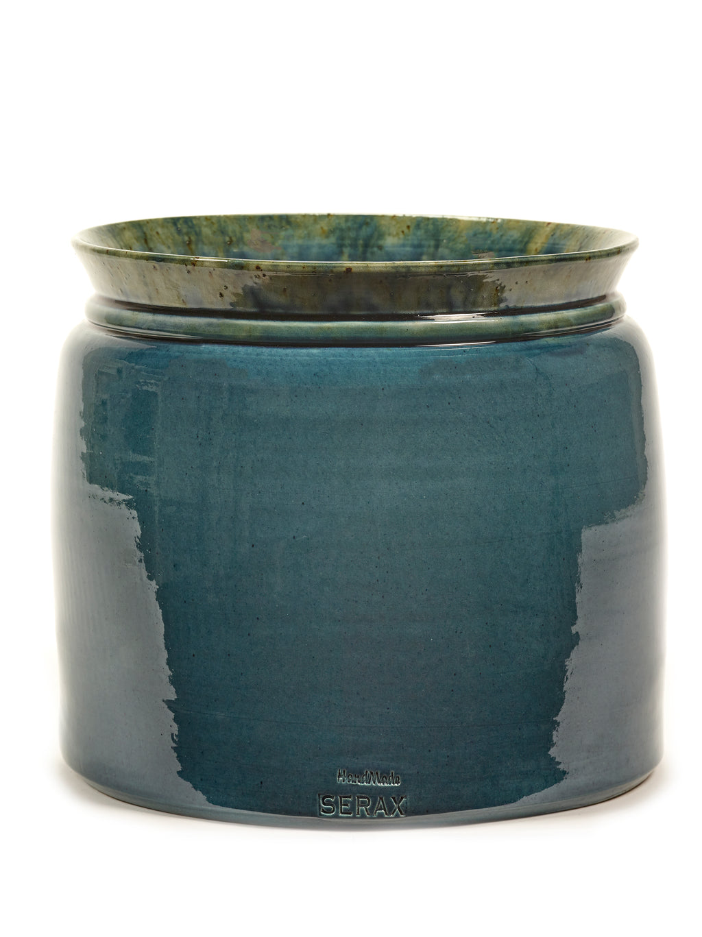 Glazed Shades - Pot De Fleurs - L - Terre Cuite - Bleu