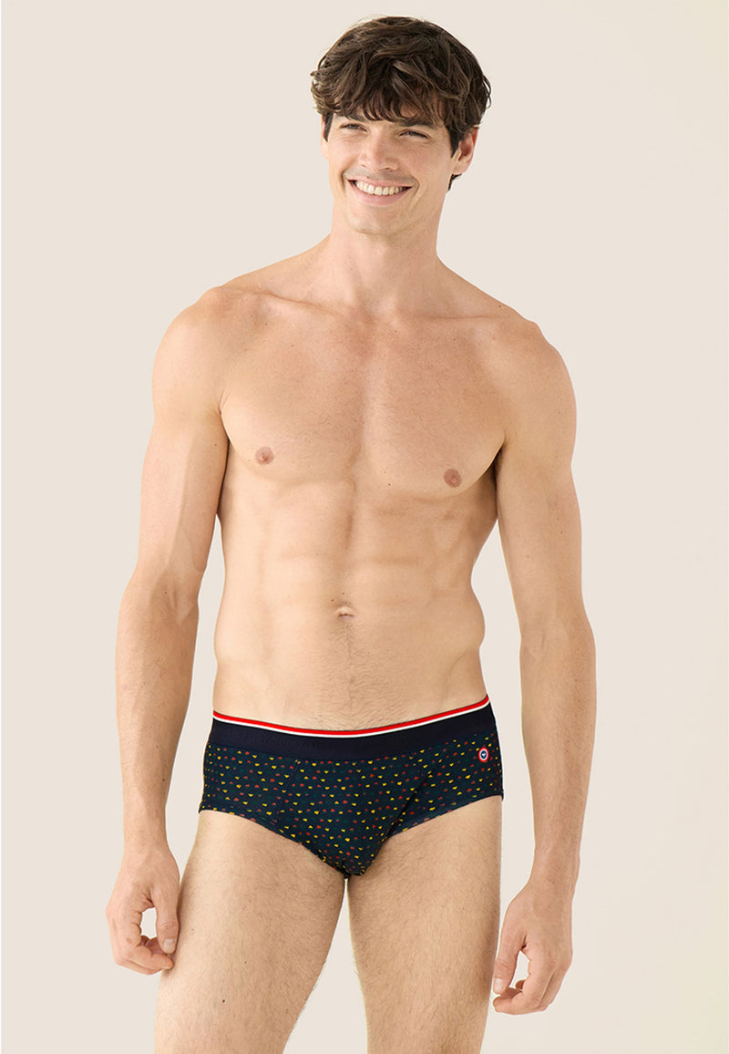 Slip Vert Sapin À Motif Petit Carré - Terrible Petits Carres Vert Sapin