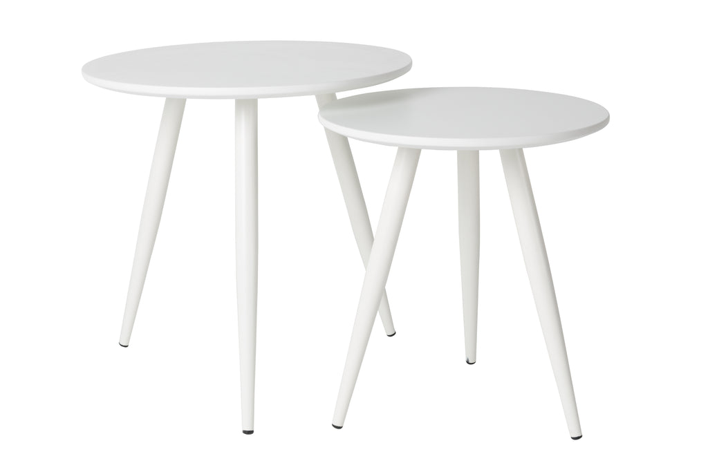 Daven Set of 2 - Side Table - Wood - White
