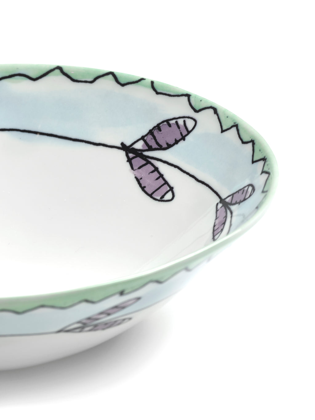 Midnight Flowers - Lot De 2 Bols Bas - L - Porcelaine Bone China - Blossom Milk