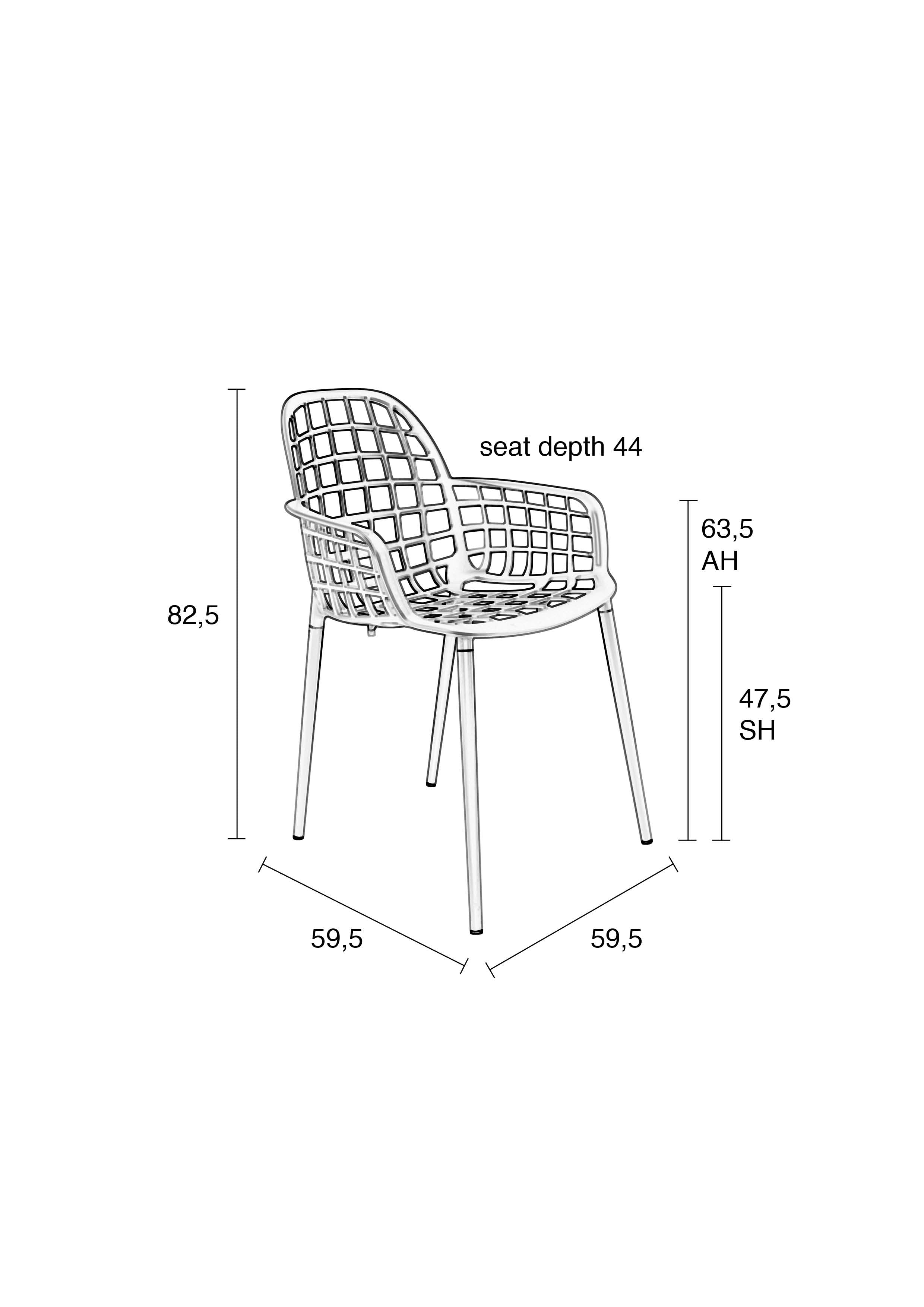 Albert Kuip - Outdoor Armchair - Aluminum - White