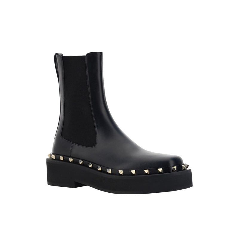 Bottes - Valentino Garavani Rockstud M-Way Ankle  - Black