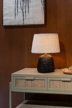 Renzo Bouclé - Table Lamp - Ceramic - White/Black