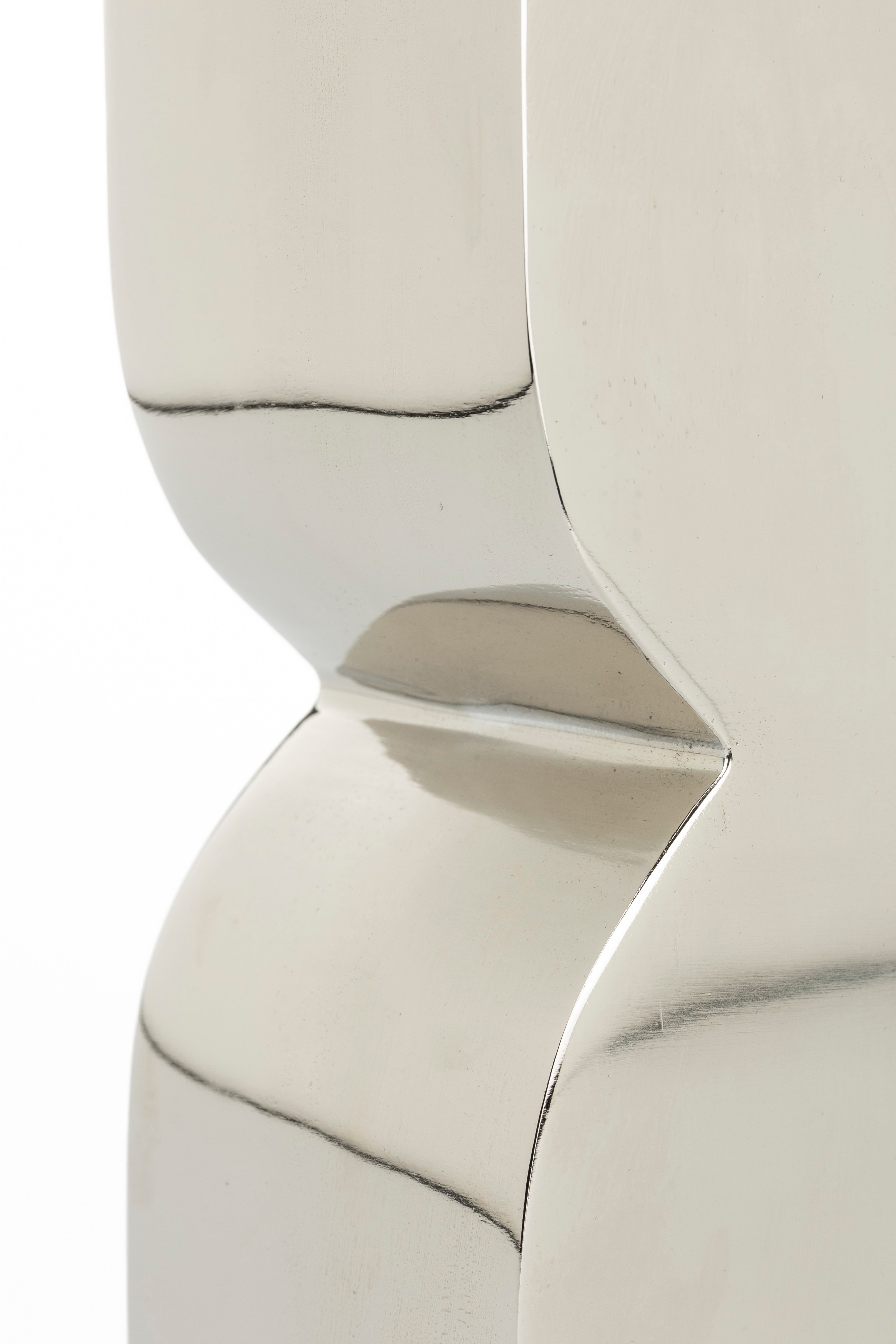 Cones - Side Table - Aluminum - Shiny Silver