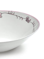 Midnight Flowers - Lot De 2 Bols Bas - L - Porcelaine Bone China - Foncé Viola