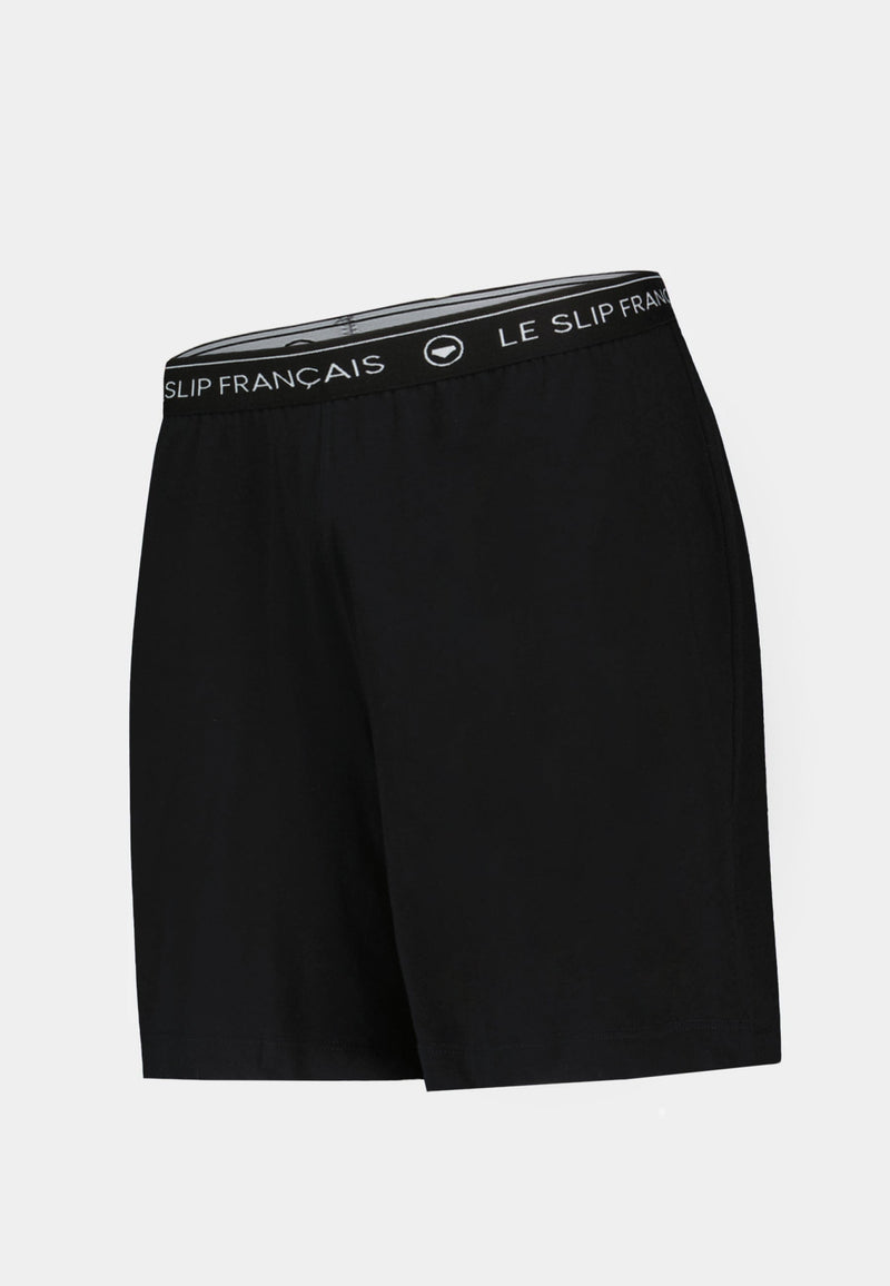 Bas De Pyjamas Court En Coton - Noir