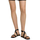 Sandales - Paris Texas Lauren Croco Flat - Black