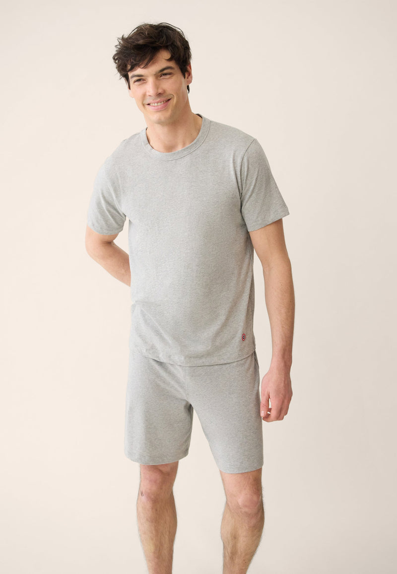 T-Shirt Homme Gris À Manches Courtes En Coton - Formidable Gris