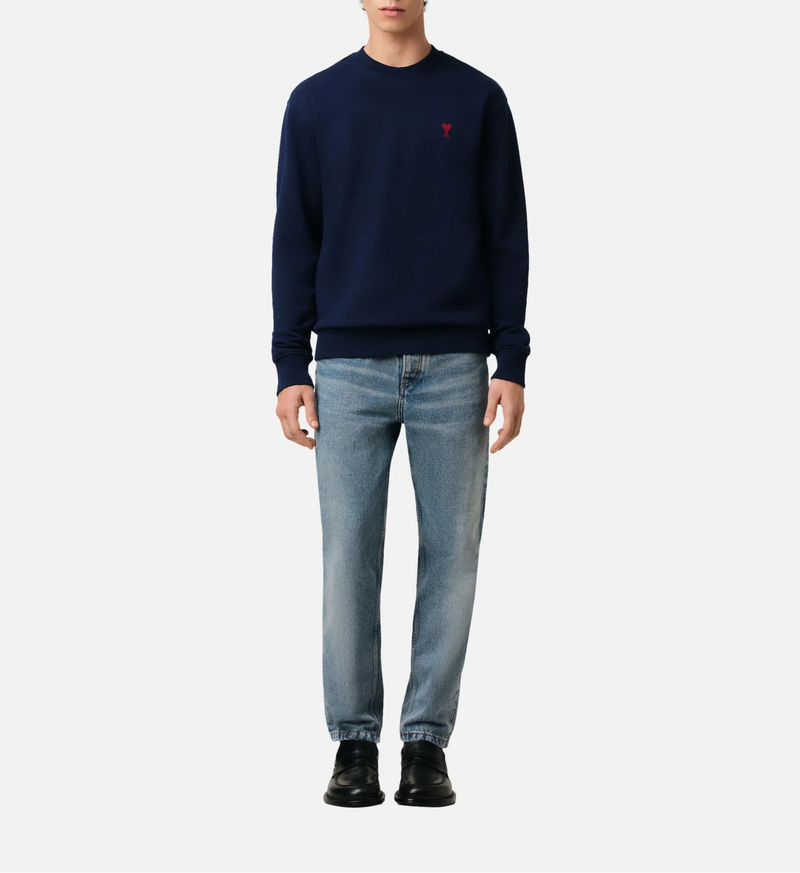 Ami De Coeur Sweatshirt – Ami Paris – Navy Blue Red