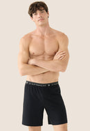 Bas De Pyjamas Court En Coton - Noir