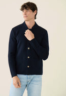 Cardigan Homme En Maille Bleu Marine - Eloi Marine