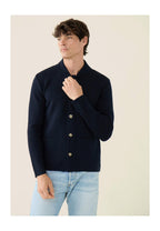 Gilet Eloi En Maille - Marine