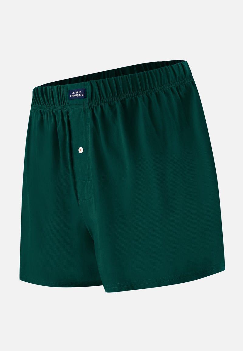 Caleçon Vert Sapin En Jersey De Coton - Fredo Vert Sapin